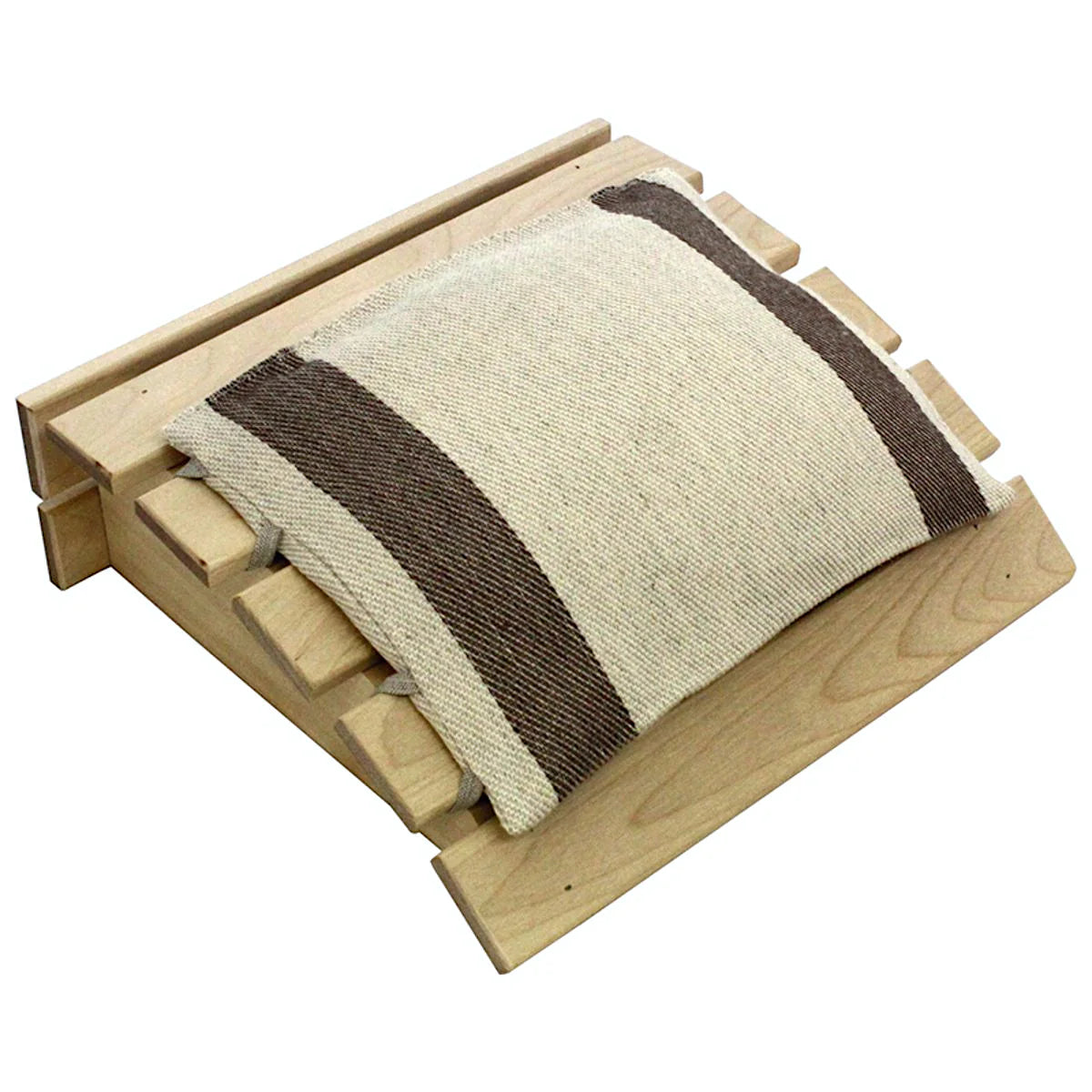 Emendo Wooden Sauna Headrest With Pillow – Brown