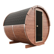 Outdoor Wood Barrel Sauna - 200cm Wide (Best For 4 - 6 People)
