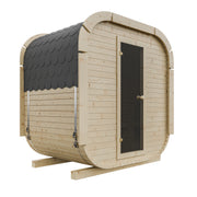 Outdoor Wood Quadro Sauna - 145cm Wide (Best For 2 - 3 People)