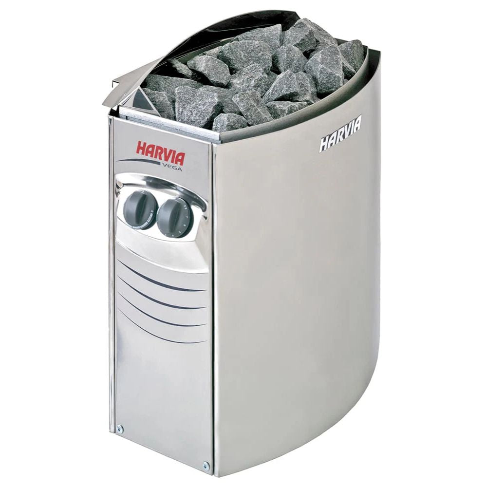 Harvia Vega BC80 8.0kW Electric Sauna Heater – Built-In Control - Stones Included