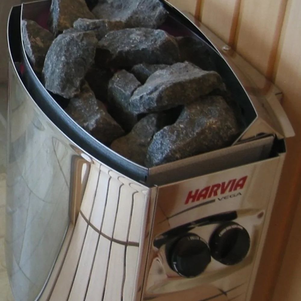 Harvia Vega BC80 8.0kW Electric Sauna Heater – Built-In Control - Stones Included