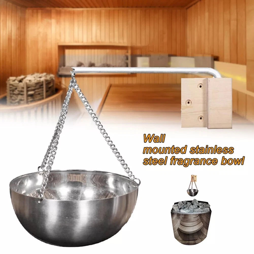 Sauna Aroma Evaporator Cauldron – Stainless Steel Hanging Bowl