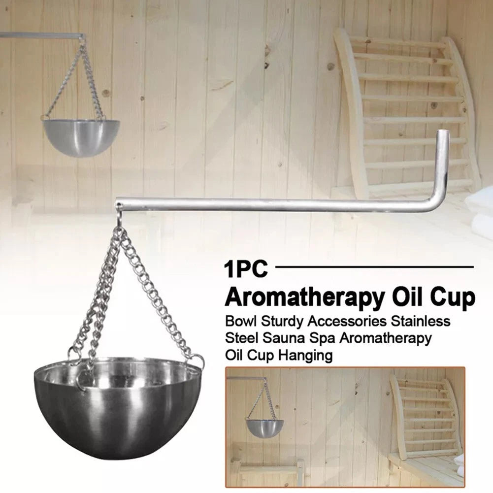 Sauna Aroma Evaporator Cauldron – Stainless Steel Hanging Bowl
