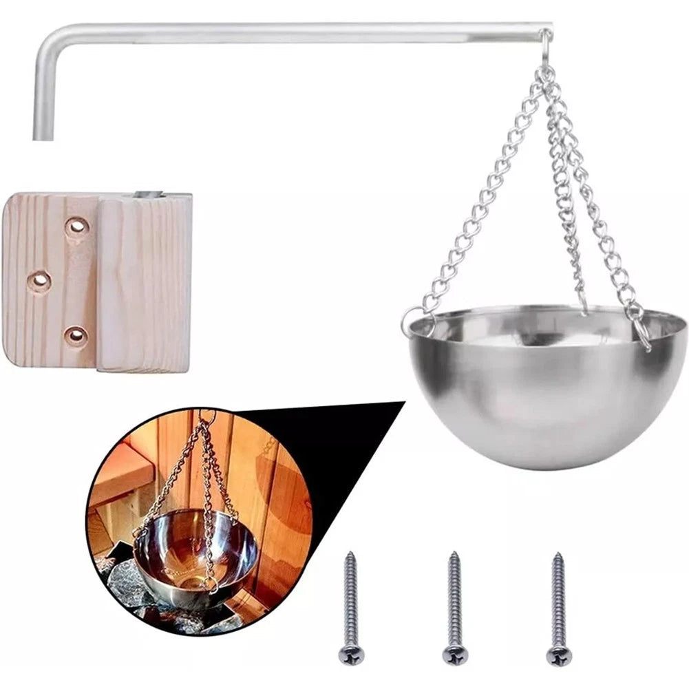 Sauna Aroma Evaporator Cauldron – Stainless Steel Hanging Bowl