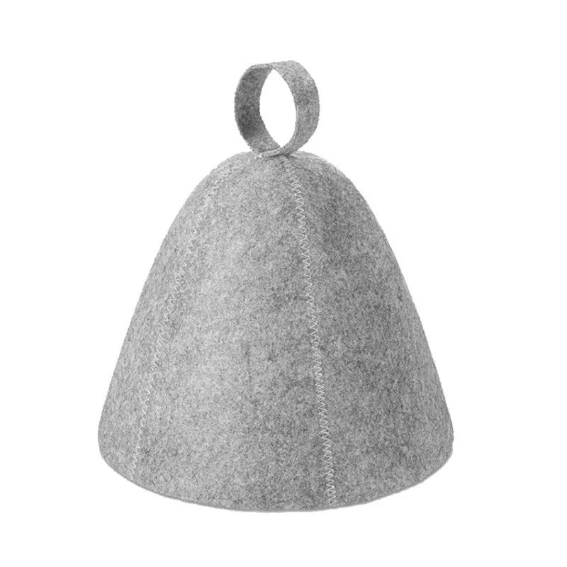 Felt Wool Sauna Hat – Grey