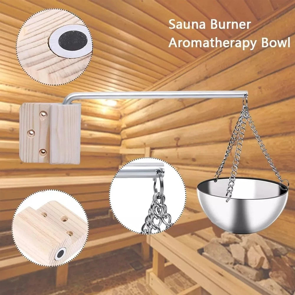 Sauna Aroma Evaporator Cauldron – Stainless Steel Hanging Bowl