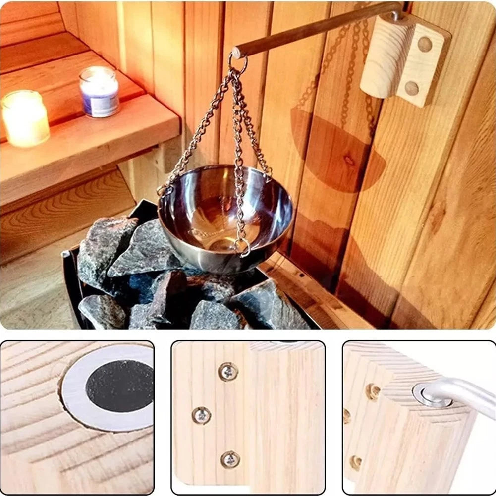 Sauna Aroma Evaporator Cauldron – Stainless Steel Hanging Bowl